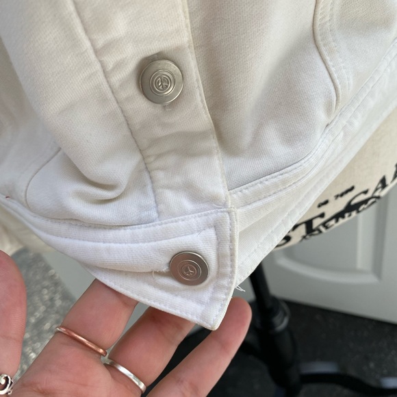 Isda & co. White “Jean Style” Button Down Cotton Hoodie - Picture 5 of 6